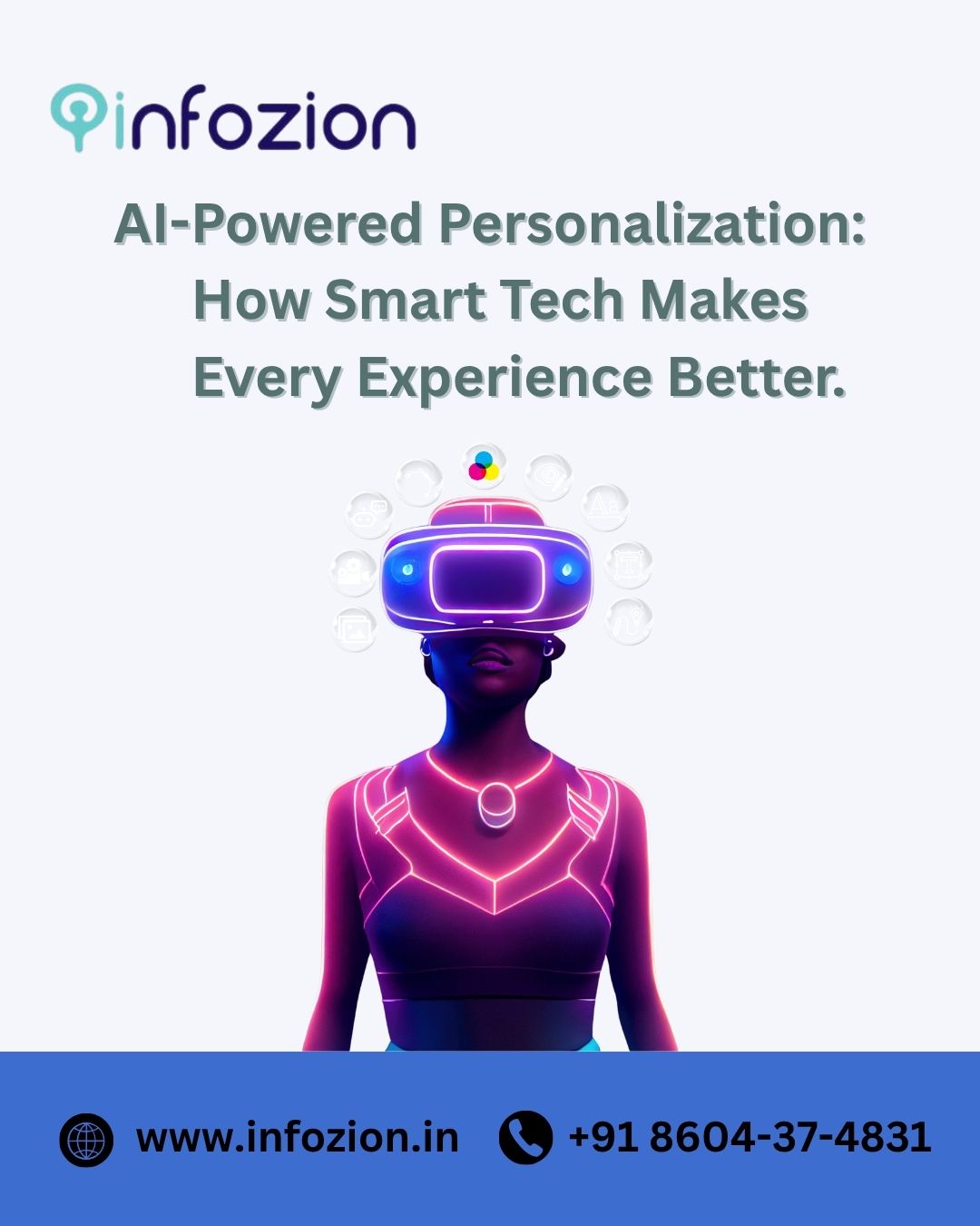 AI-powered personalization by Infozion Technologies showing how smart technology improves customer experience