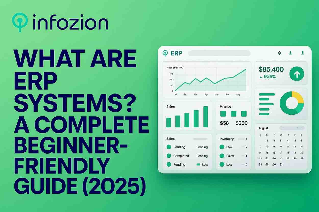 ERP systems beginner guide banner by Infozion