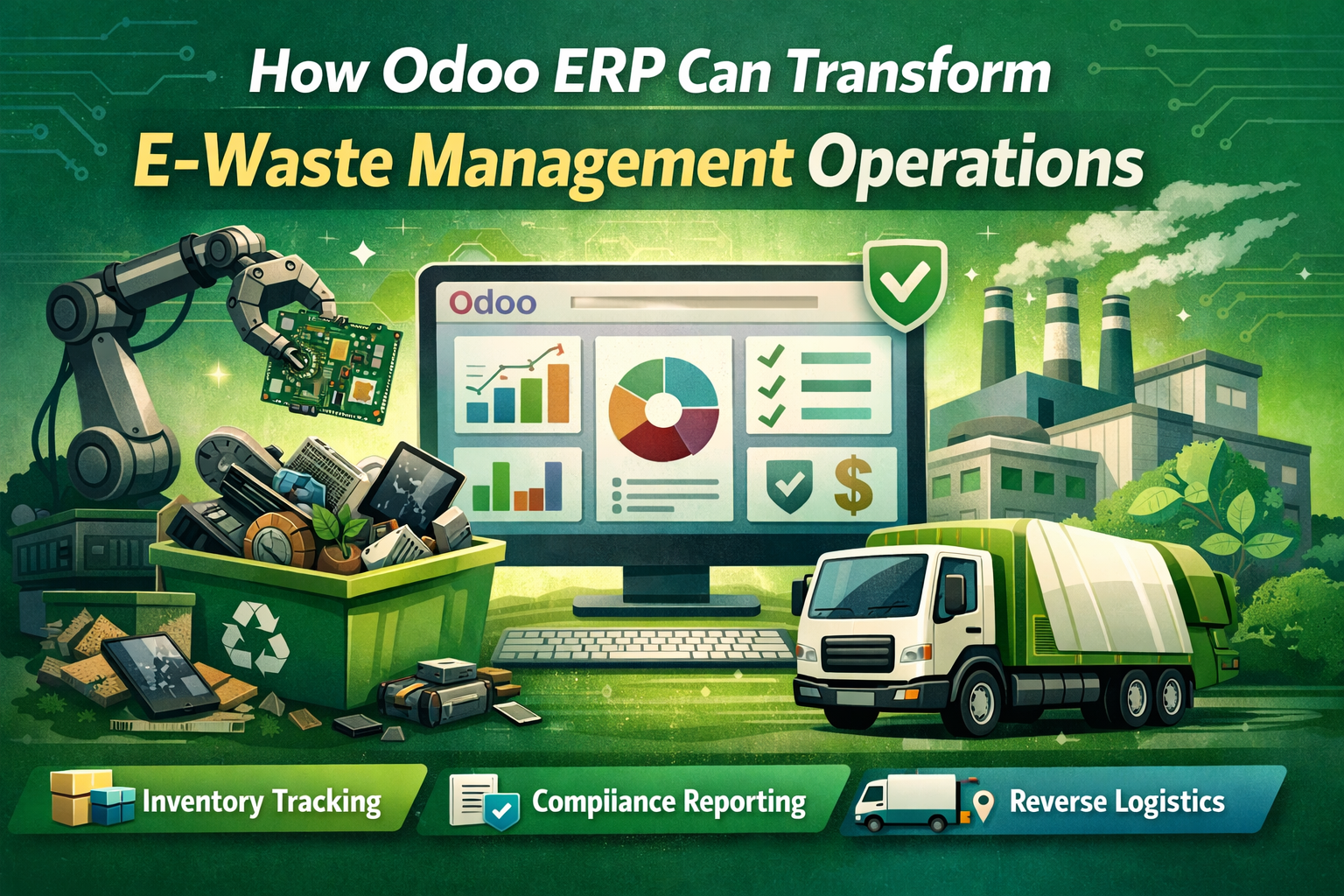Odoo ERP for e waste management operations and recycling industry automation